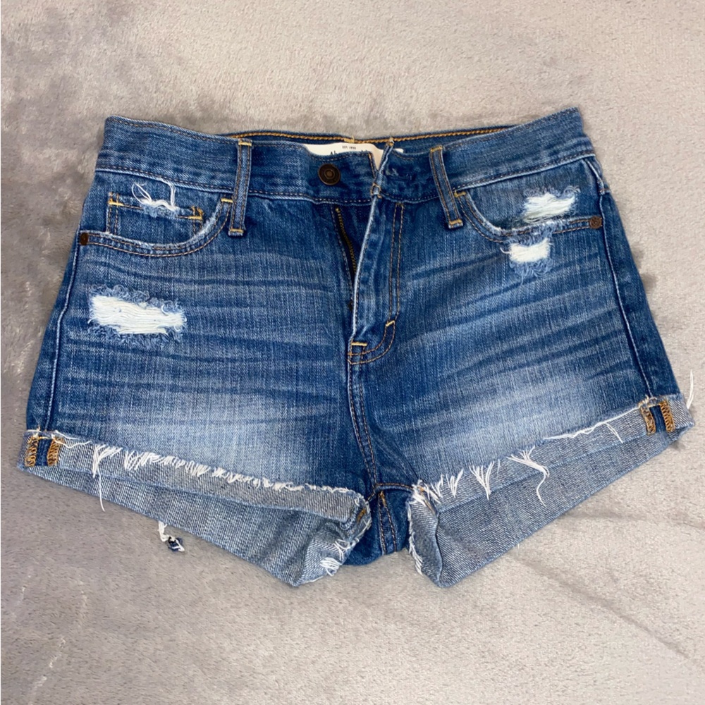 Abercrombie & Fitch Distressed Denim Shorts